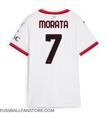 AC Milan Alvaro Morata #7 Replik Auswärtstrikot Damen 2024-25 Kurzarm